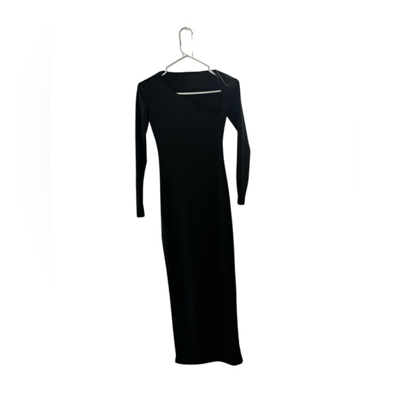 SHEIN Dresses & Skirts - SHEIN One-Shoulder Long Sleeve Bodycon Maxi Dress – Black – Size US 0